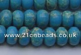 CDE2651 15.5 inches 10*14mm rondelle dyed sea sediment jasper beads