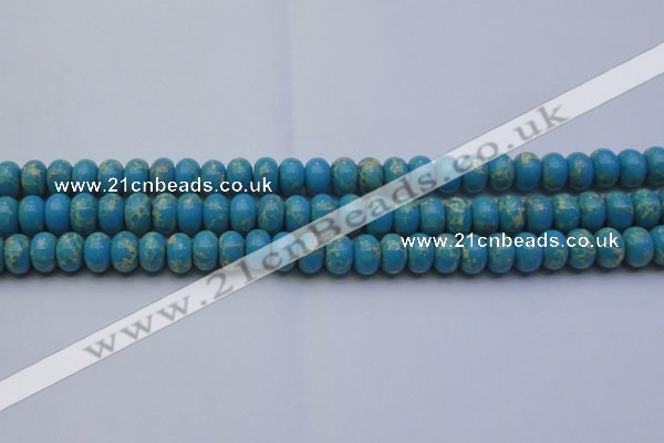 CDE2651 15.5 inches 10*14mm rondelle dyed sea sediment jasper beads