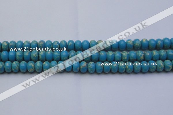 CDE2652 15.5 inches 12*16mm rondelle dyed sea sediment jasper beads