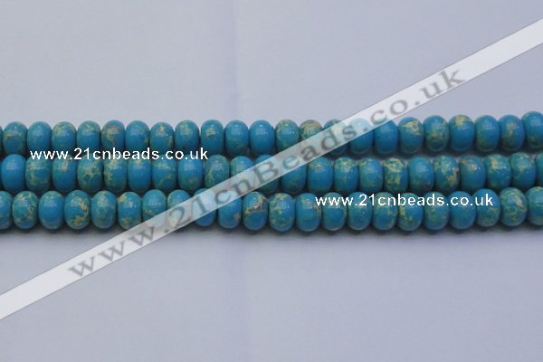 CDE2653 15.5 inches 13*18mm rondelle dyed sea sediment jasper beads