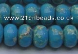 CDE2655 15.5 inches 15*20mm rondelle dyed sea sediment jasper beads