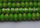 CDE2656 15.5 inches 5*8mm rondelle dyed sea sediment jasper beads