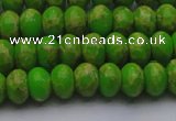 CDE2658 15.5 inches 8*12mm rondelle dyed sea sediment jasper beads