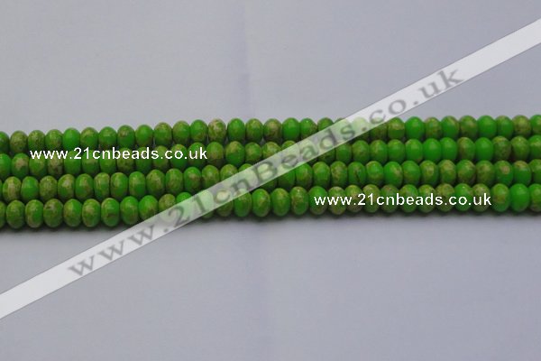 CDE2658 15.5 inches 8*12mm rondelle dyed sea sediment jasper beads