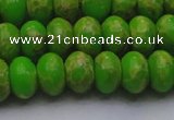 CDE2661 15.5 inches 13*18mm rondelle dyed sea sediment jasper beads