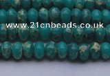 CDE2664 15.5 inches 5*8mm rondelle dyed sea sediment jasper beads