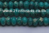 CDE2665 15.5 inches 7*10mm rondelle dyed sea sediment jasper beads