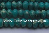 CDE2666 15.5 inches 8*12mm rondelle dyed sea sediment jasper beads