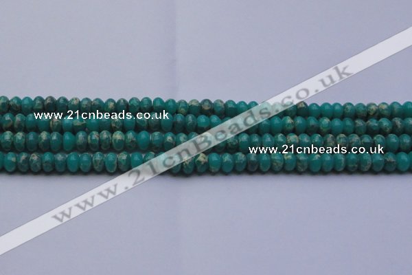 CDE2666 15.5 inches 8*12mm rondelle dyed sea sediment jasper beads