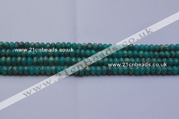 CDE2666 15.5 inches 8*12mm rondelle dyed sea sediment jasper beads