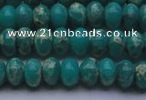 CDE2667 15.5 inches 10*14mm rondelle dyed sea sediment jasper beads