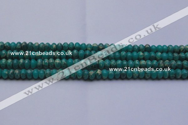 CDE2667 15.5 inches 10*14mm rondelle dyed sea sediment jasper beads