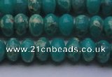 CDE2668 15.5 inches 12*16mm rondelle dyed sea sediment jasper beads