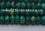 CDE2673 15.5 inches 7*10mm rondelle dyed sea sediment jasper beads