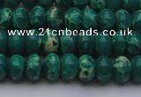 CDE2674 15.5 inches 8*12mm rondelle dyed sea sediment jasper beads