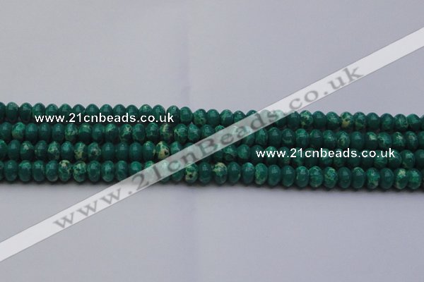 CDE2675 15.5 inches 10*14mm rondelle dyed sea sediment jasper beads