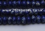 CDE2680 15.5 inches 5*8mm rondelle dyed sea sediment jasper beads