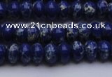 CDE2681 15.5 inches 7*10mm rondelle dyed sea sediment jasper beads