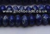 CDE2683 15.5 inches 10*14mm rondelle dyed sea sediment jasper beads