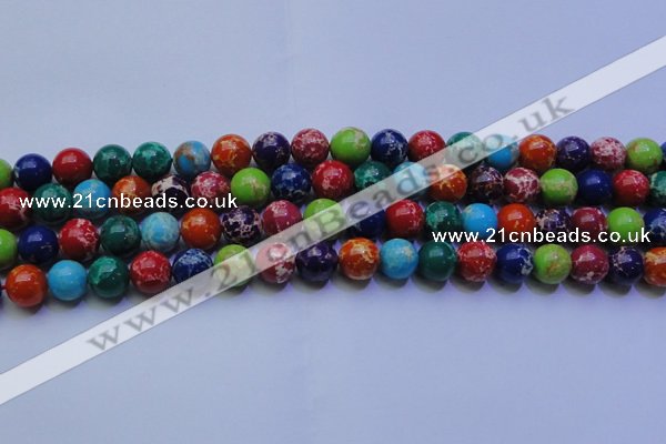 CDE2692 15.5 inches 12mm round dyed sea sediment jasper beads