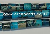 CDE280 15.5 inches 8*8mm tube dyed sea sediment jasper beads
