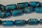 CDE285 15.5 inches 8*16mm column dyed sea sediment jasper beads