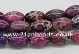 CDE31 15.5 inches 10*14mm rice dyed sea sediment jasper beads