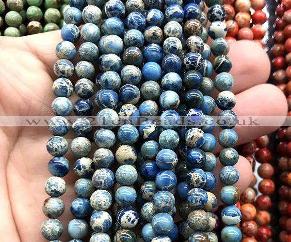 CDE3153 15 inches 6mm round sea sediment jasper beads wholesale