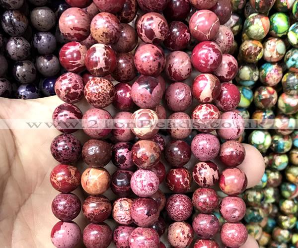 CDE3304 15 inches 10mm round sea sediment jasper beads wholesale
