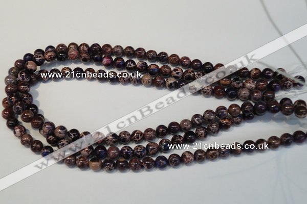 CDE362 15.5 inches 8mm round dyed sea sediment jasper beads