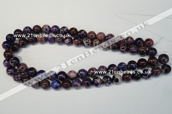 CDE364 15.5 inches 12mm round dyed sea sediment jasper beads