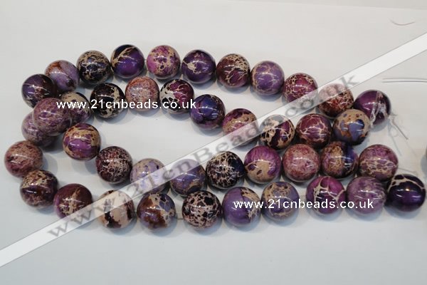 CDE368 15.5 inches 20mm round dyed sea sediment jasper beads