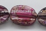 CDE37 15.5 inches 25*33mm star fruit shaped dyed sea sediment jasper beads