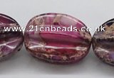 CDE37 15.5 inches 25*33mm star fruit shaped dyed sea sediment jasper beads