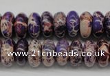 CDE373 15.5 inches 7*14mm rondelle dyed sea sediment jasper beads