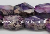 CDE39 15.5 inches 20*25mm faceted nuggets dyed sea sediment jasper beads