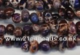 CDE390 15.5 inches 6*9mm nugget dyed sea sediment jasper beads