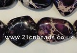 CDE394 15.5 inches 20*25mm nugget dyed sea sediment jasper beads