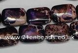 CDE436 15.5 inches 12*16mm rectangle dyed sea sediment jasper beads