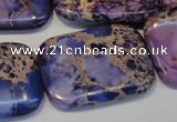 CDE442 15.5 inches 25*35mm rectangle dyed sea sediment jasper beads