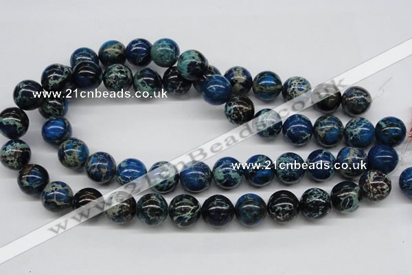 CDE47 15.5 inches 16mm round dyed sea sediment jasper beads wholesale