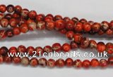 CDE490 15.5 inches 4mm round dyed sea sediment jasper beads