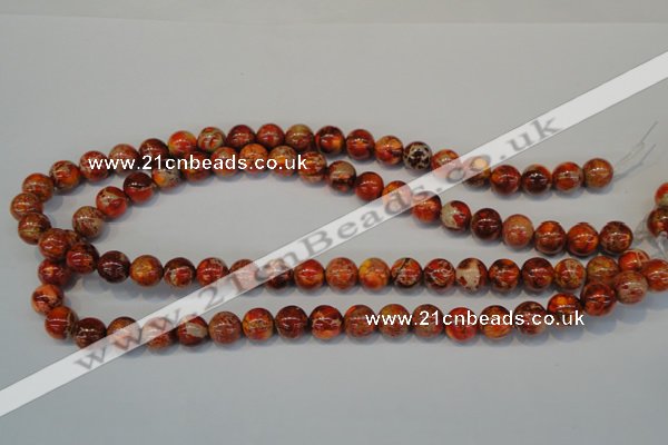 CDE493 15.5 inches 10mm round dyed sea sediment jasper beads