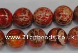 CDE495 15.5 inches 14mm round dyed sea sediment jasper beads