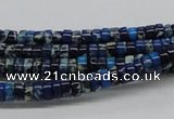 CDE50 15.5 inches 3*6mm coin dyed sea sediment jasper beads wholesale