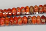 CDE501 15.5 inches 6*10mm rondelle dyed sea sediment jasper beads