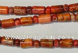 CDE505 3*6mm rondelle & 6*9mm tube dyed sea sediment jasper beads