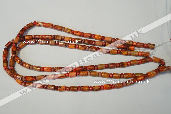 CDE505 3*6mm rondelle & 6*9mm tube dyed sea sediment jasper beads