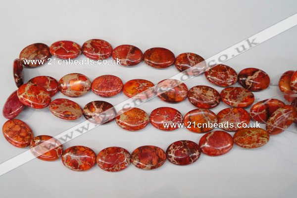 CDE533 15.5 inches 18*25mm oval dyed sea sediment jasper beads