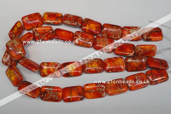 CDE556 15.5 inches 18*25mm rectangle dyed sea sediment jasper beads